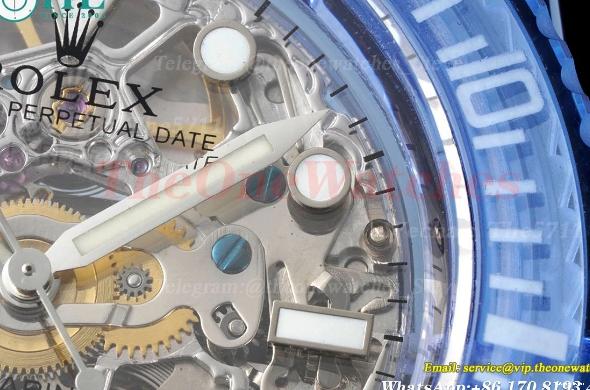 40MM Submariner Skeleton RU Dial F8F Acrylic A2824 Date No 1213